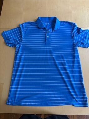 Amazon Essentials Blue Striped Polo